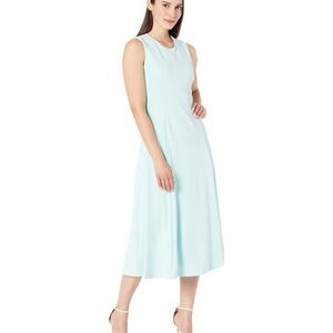 NWTCalvin Klein 291280 Women's Long Scuba Crepe Dress Seaspray Size 8